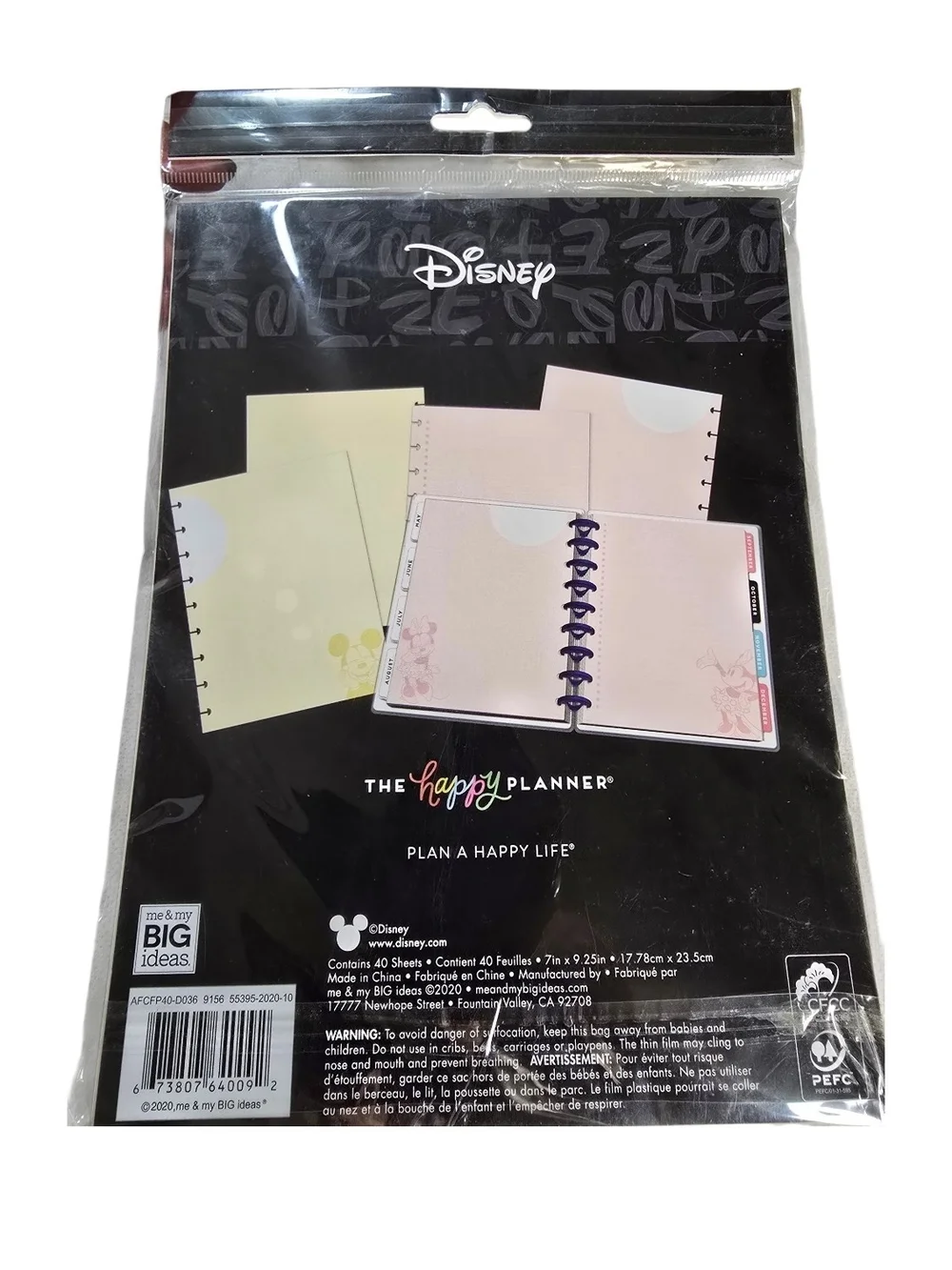 Disney Happy Planner Minnie Mouse Classic Size Filler Paper 40 Sheets NIP